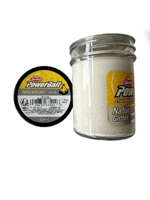 Berkley Power Bait Garlic Natural Scent Glitter - White