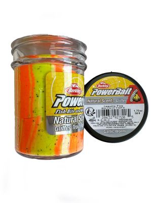 Berkley Power Bait Natural Scent Garlic Worm - Tequila Fire