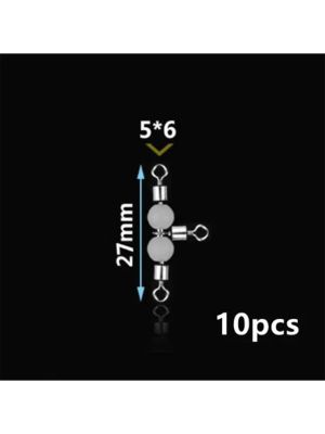 Captain 5049 Üçlü Boncuklu Fırdöndü 10 Adet Paket Black Nikel 27mm