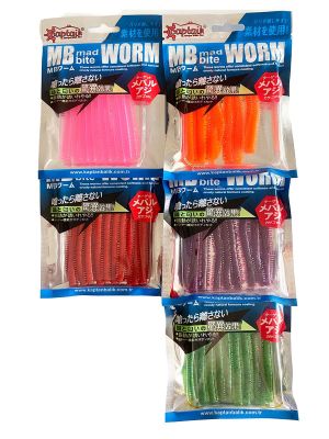 Captain Mad Bite Eart Worm 8cm Kokulu LRF Silikonu 10 Adet