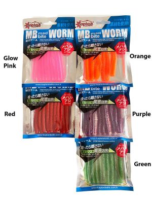 Captain Mad Bite Eart Worm 8cm Kokulu LRF Silikonu 10 Adet