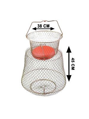 Captain Şamandıralı Tel Livar Balık Sepeti 12mm Göz 38x45cm