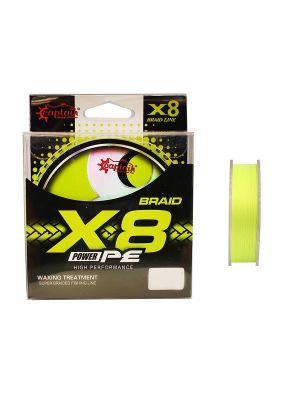 Captain X8 Power PE 8 Örgü Spin İp Misina 150mt Lemon Yellow