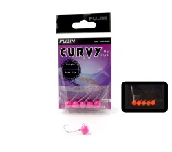 Fujin Curvy Pink Glow Jig Head - Fujin