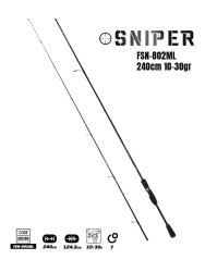 Fujin - Fujin Sniper 240cm 10-30gr Spin Kamış