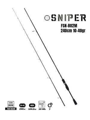 Fujin Sniper 240cm 10-40gr Spin Kamış