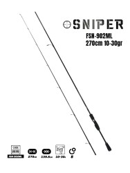 Fujin Sniper 270cm 10-30gr Spin Kamış - Thumbnail