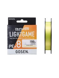 Gosen - Gosen Answer Light Game PE8 Örgü LRF İpi 150mt Coctail Yellow