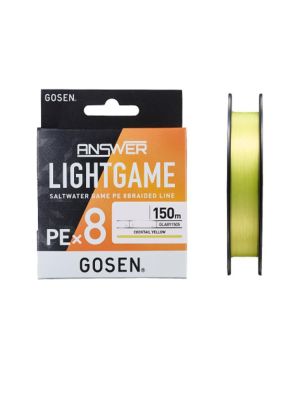 Gosen Answer Light Game PE8 Örgü LRF İpi 150mt Coctail Yellow