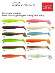 Lucky John Minnow 3.3'' 8.38cm 7 Adet Silikon Yem - Thumbnail