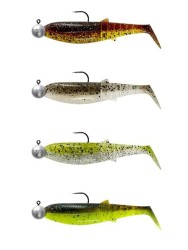 Savage Gear - Savage Gear Cannibal Shad 10cm 9gr+10gr 3/0 Clear Water 4 Adet Silikon Yem