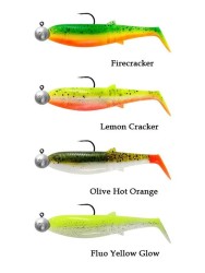 Savage Gear Cannibal Shad 10cm 9gr+10gr 3/0 Dark Water 4 Adet Silikon Yem - Thumbnail