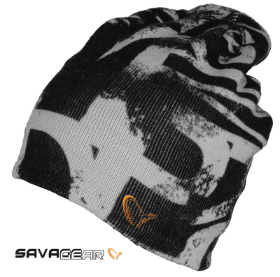 Savage gear Printed Beanie Black/Grey	Bere