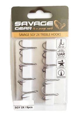 Savage Gear SGY 2X Trebles 8 Adet Rapala İğnesi