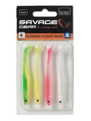Savage Gear - Savage Gear Slender Scoop Shad 13cm 12gr Dark Water Mix Silikon Yem